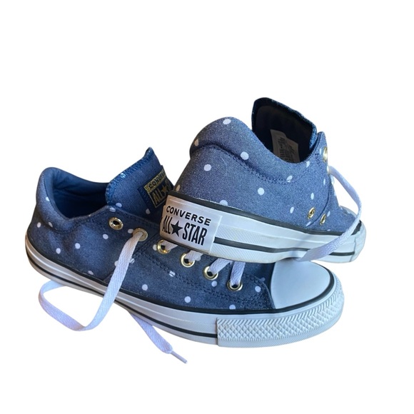 CONVERSE All*Star Madison Denim Blue and White Polka Dot NEW Women’s Sneakers 9 - Picture 5 of 13